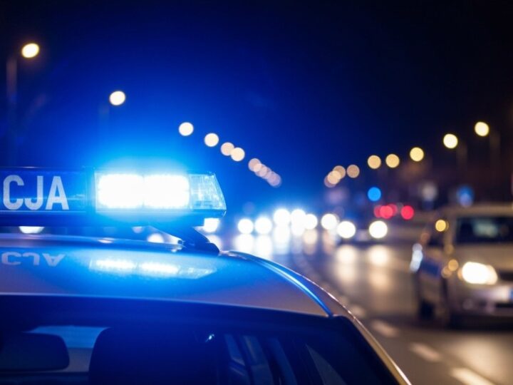 Mężczyzna z fałszywymi tablicami i narkotykami w rękach policji